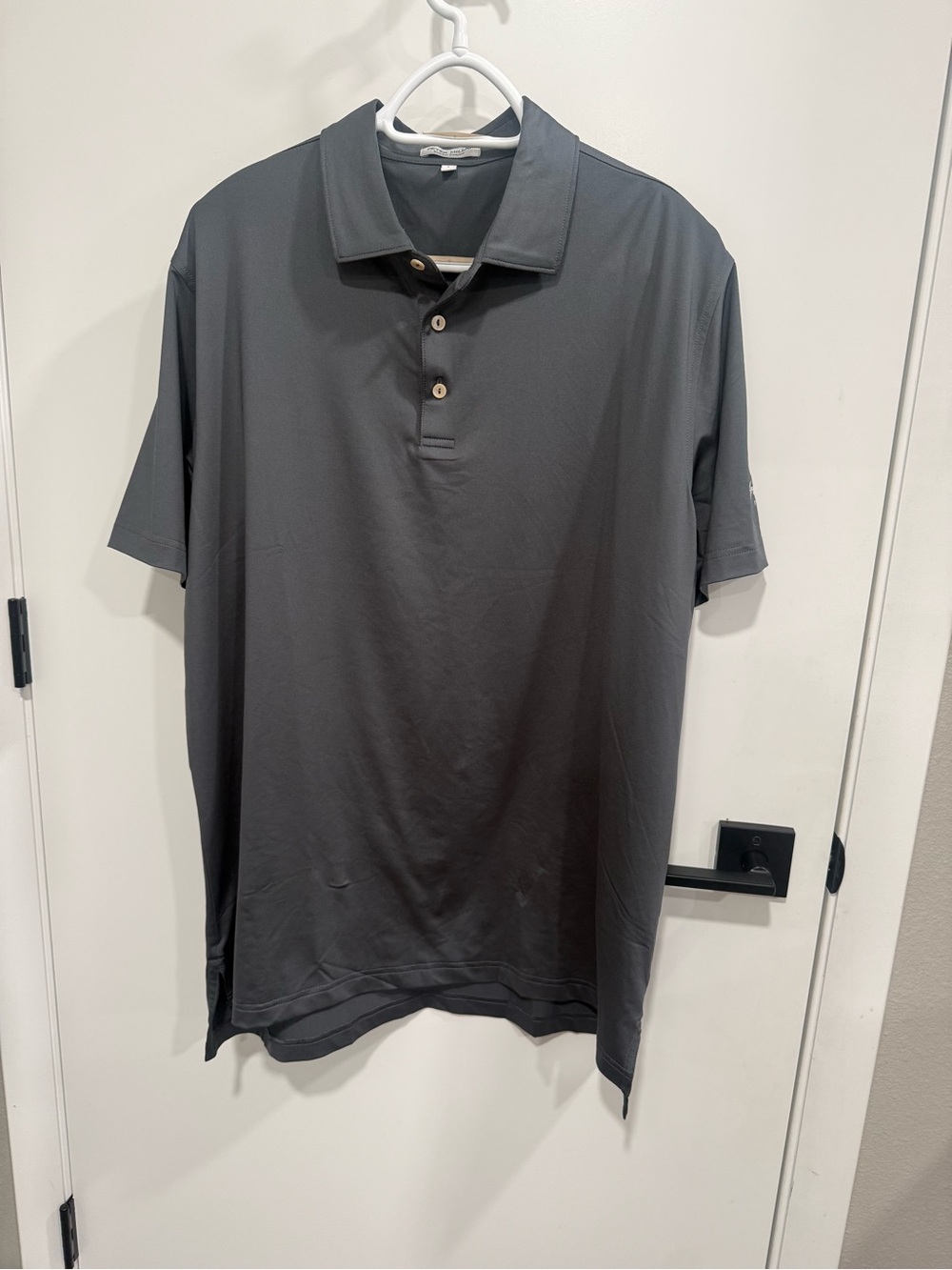 Peter Millar Summer Comfort Polo Shirt Men’s L Gray Short Sleev